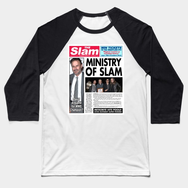 The Slam News Paper - Ministry Of Slam Baseball T-Shirt by Voodoo Rocks Merch